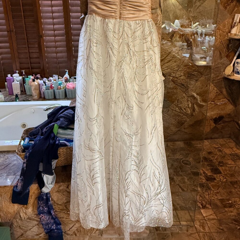 Elegant Ivory Cache Gown With Sequin Details And … - image 4